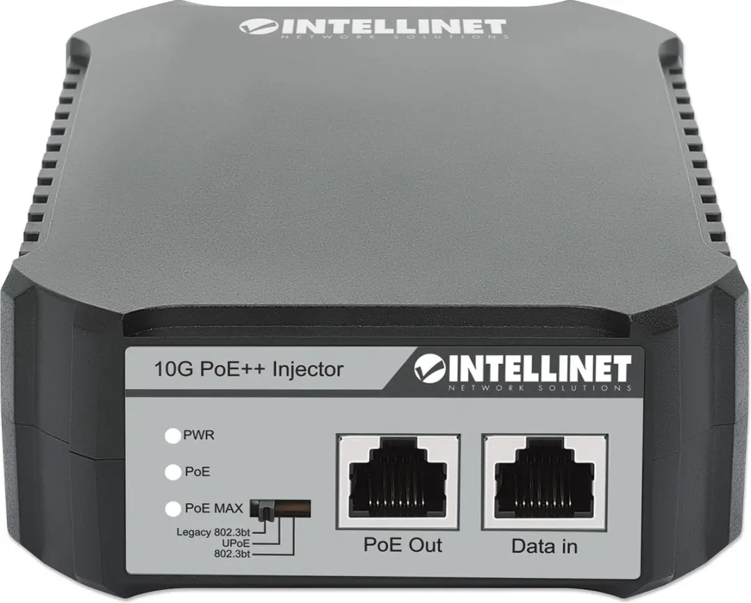 Manhattan INT Network PoE++ 10G Injector 561945 - Zwart