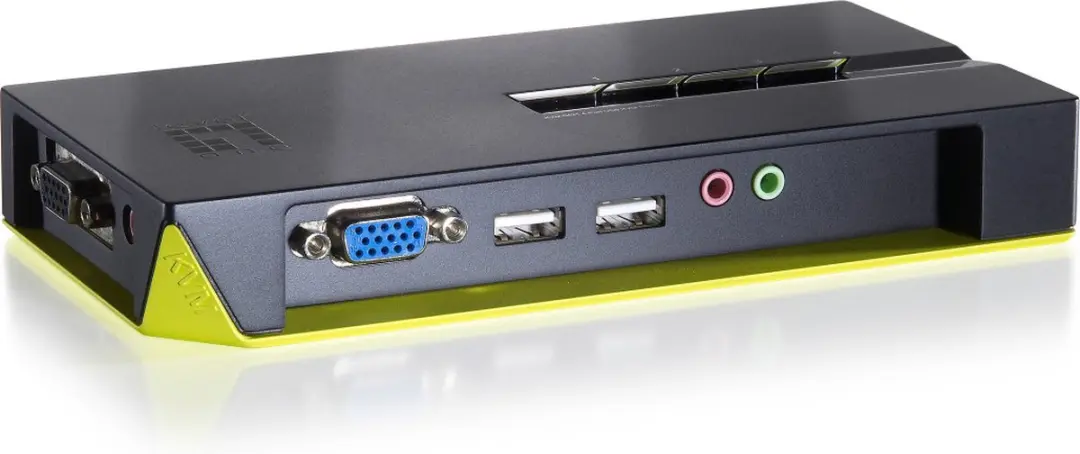 LevelOne KVM-0421 KVM-switch Zwart, Groen
