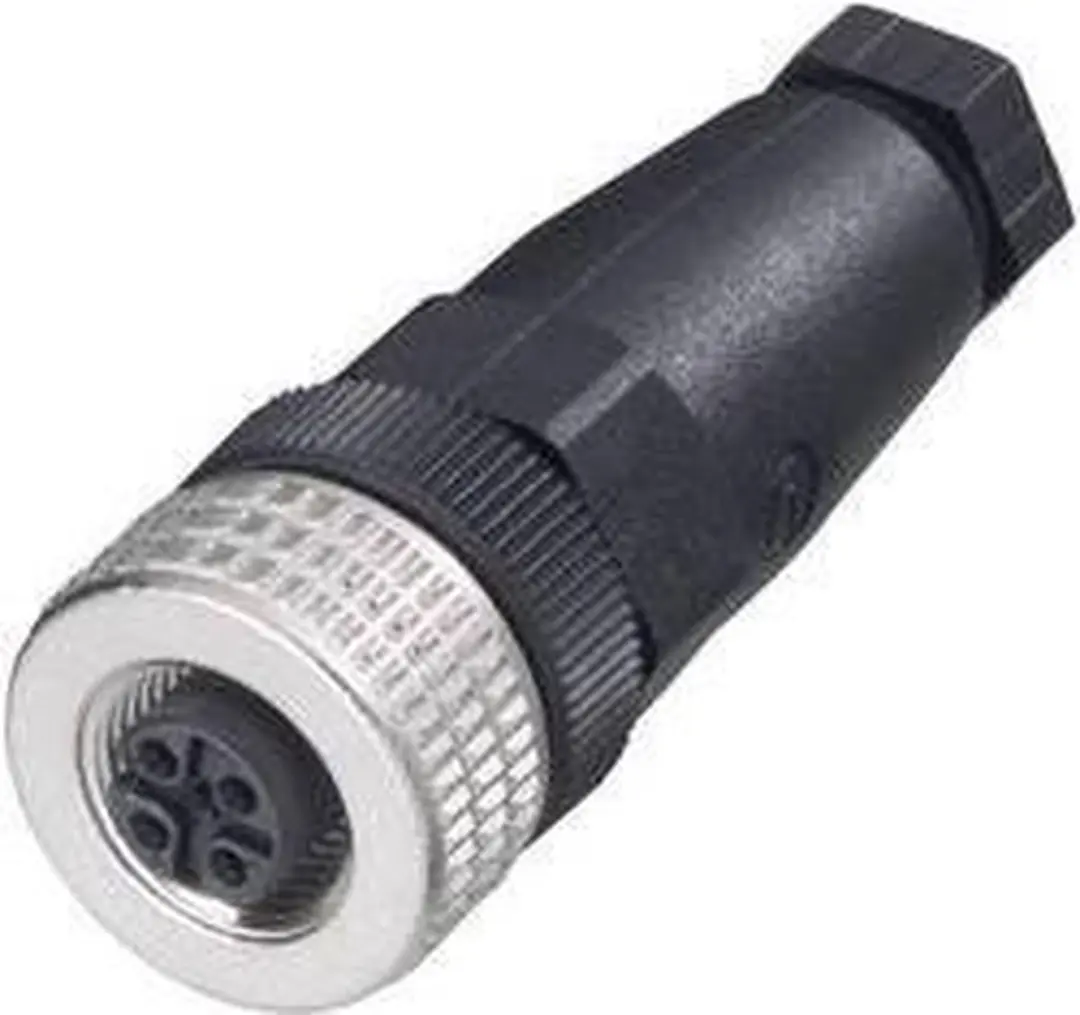 Hirschmann 933 139-100-1 M12 Sensor/Actuator Connector - 4 Polig - Zwart
