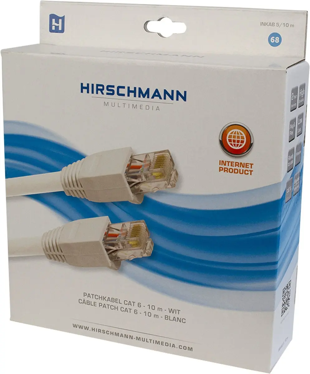 Hirschmann INKAB5 U/UTP CAT6 Netwerkkabel - 10m Wit - afbeelding 5 van 6