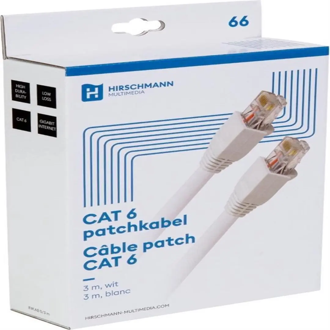Hirschmann INKAB5 U/UTP CAT6 Netwerkkabel - 10m Wit - afbeelding 3 van 6