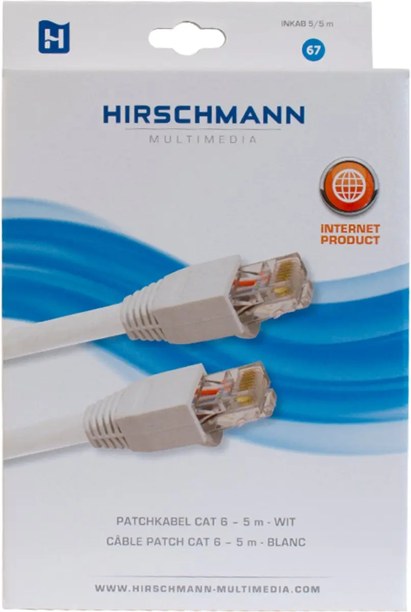 Hirschmann INKAB5 U/UTP CAT6 Netwerkkabel - 10m Wit - afbeelding 2 van 6
