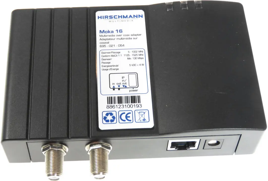 Hirschmann MOKA 16 ethernet over coax adapter