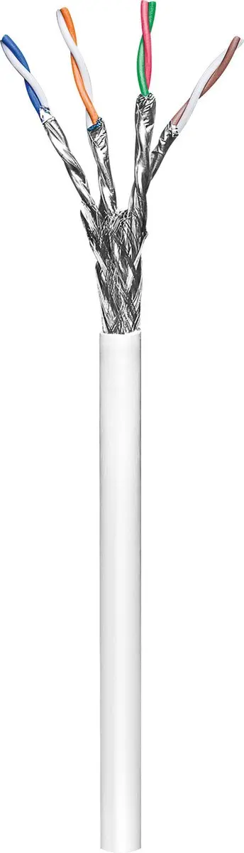 CAT 6 netwerkkabel, S/FTP (PiMF), CCA, AWG 26/7, PVC