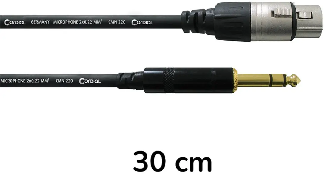 Cordial CFM 0.3 FV microfoonkabel 0,3m - Zwart - afbeelding 3 van 3