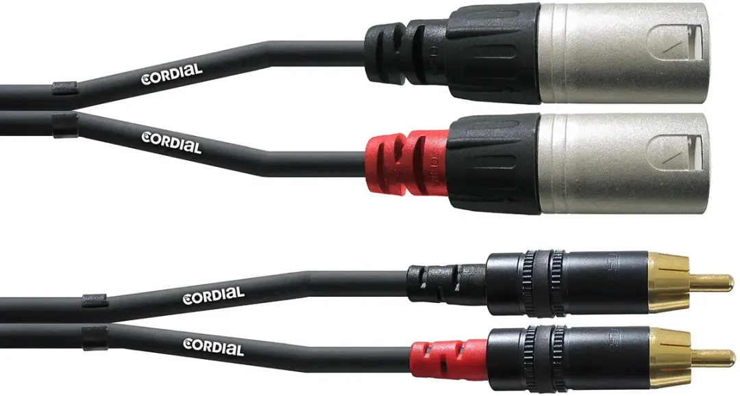 Cordial Audiokabel XLR naar Cinch 3m - Zwart