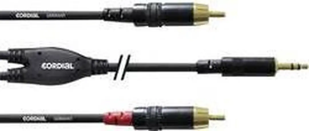 Cordial CFY 0.9 WCC Cinch Y-Adapterkabel - 0,9m - Zwart