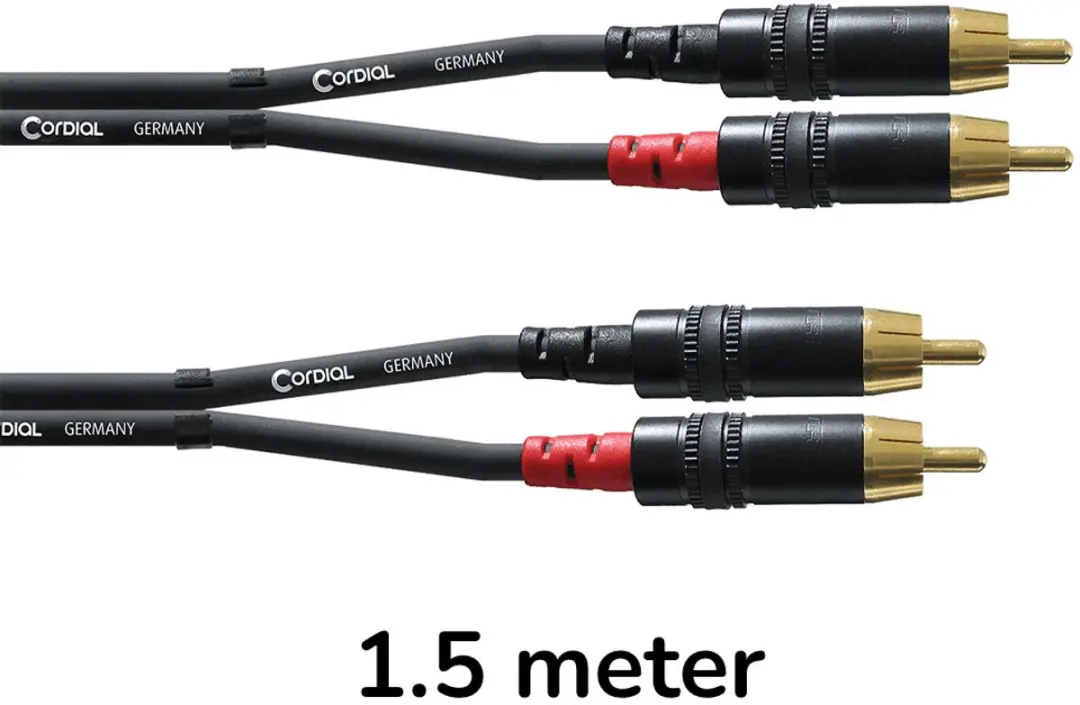 Cordial CFU 1,5 CC Cinchkabel 1,5m - Zwart
