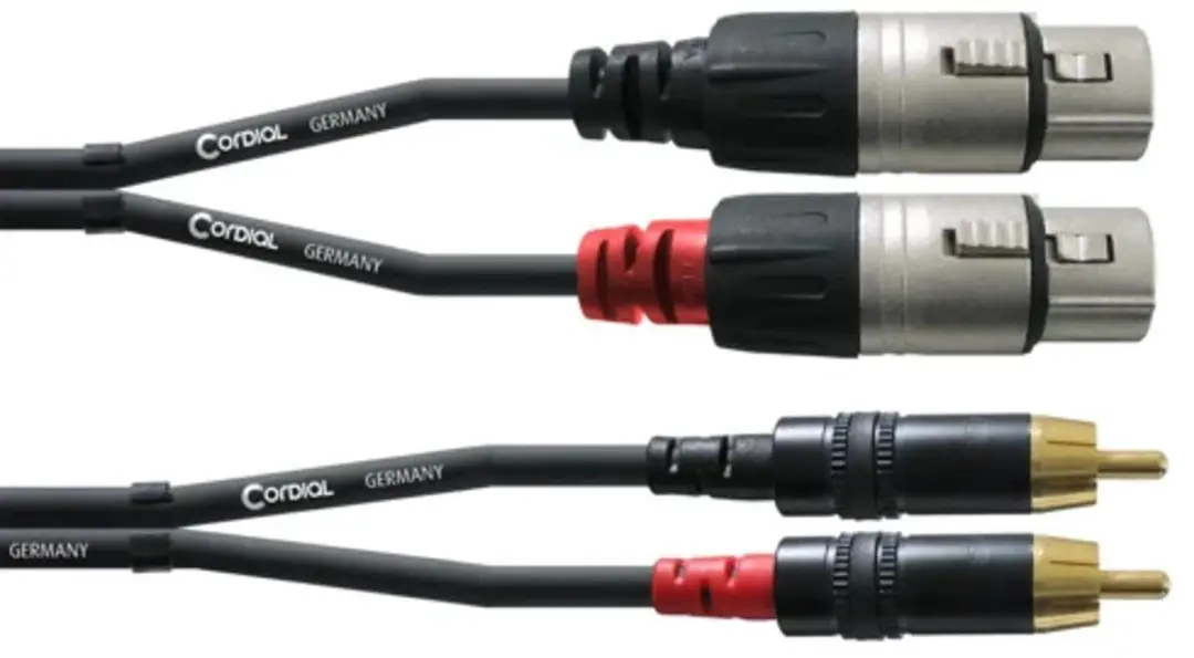 Cordial CFU1.5FC XLR Female naar RCA Male - 1.5 Meter - Zwart