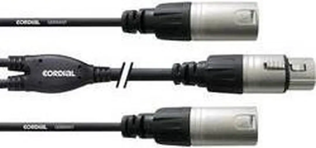 Cordial CFY0.3FMM XLR-kabel 0,3m - Zwart