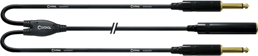 Cordial CFY 0.3 GPP Tussenstuk 2x 6.3mm