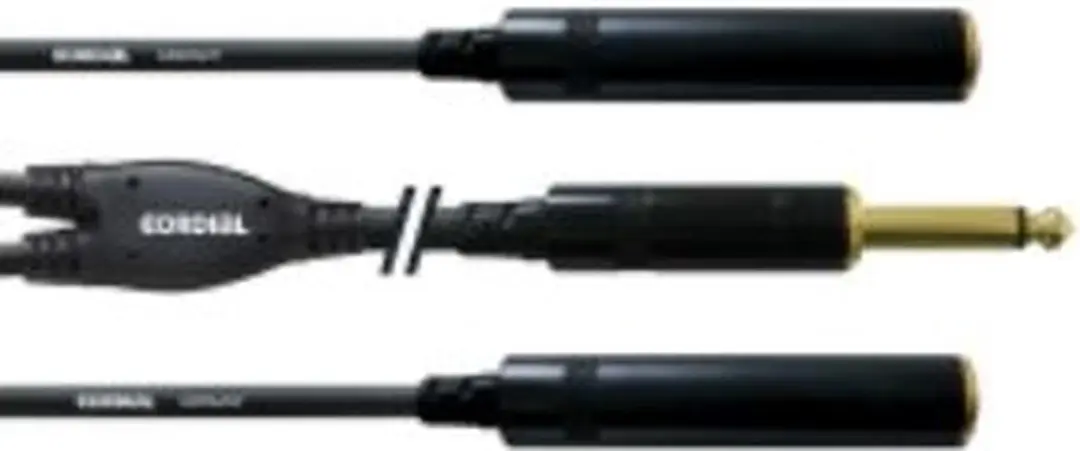 Cordial CFY 0,3 PGG Y-kabel 30cm - 1x Jack 6,3mm naar 2x Jack 6,3mm - Zwart - afbeelding 6 van 6