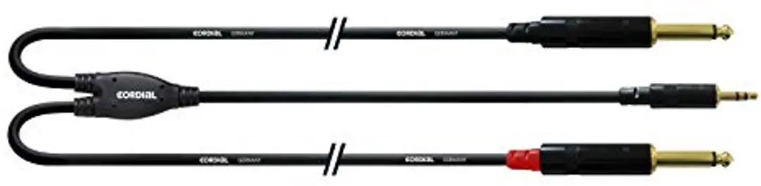 Cordial CFY 3.0 WPP-LONG Y-Audio-kabel 3m - Zwart - afbeelding 2 van 3