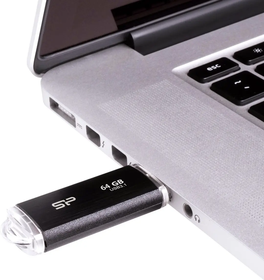 Silicon Power SP064GBUF3B02V1K USB Stick 64GB - Zwart - afbeelding 6 van 6