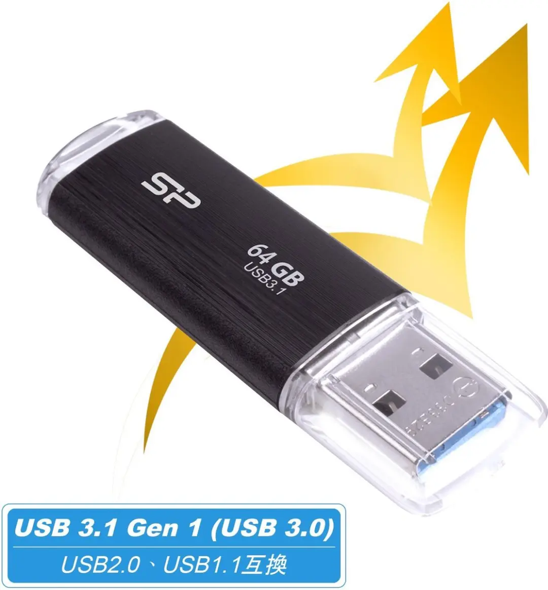 Silicon Power SP064GBUF3B02V1K USB Stick 64GB - Zwart