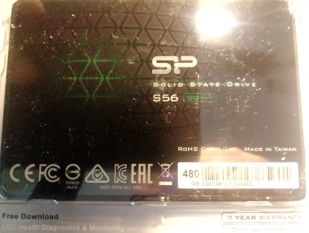 Silicon Power Slim S56 SSD 480GB SP480GBSS3S56A25 - Zwart - afbeelding 3 van 3