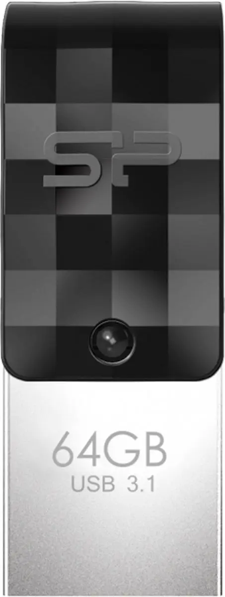 Silicon Power Mobile C31 USB Stick 64GB - Zwart/Zilver