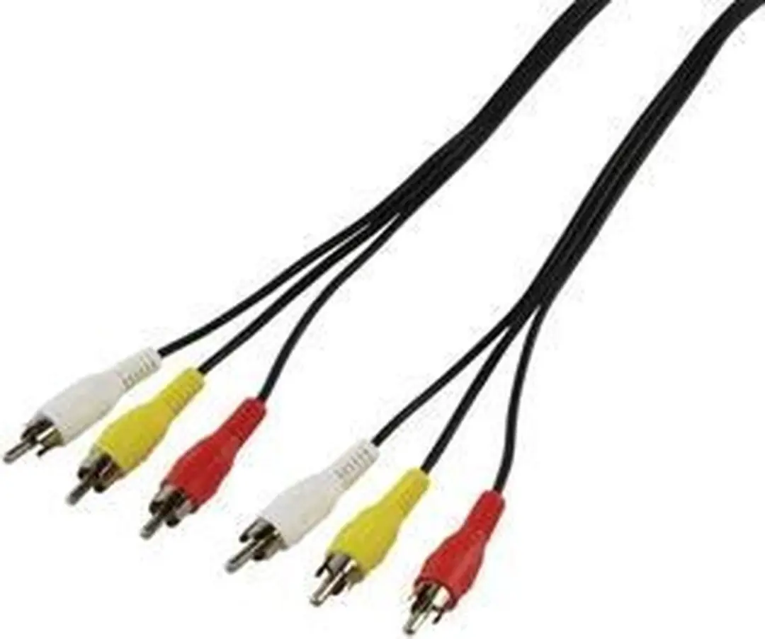 3x RCA mannelijk