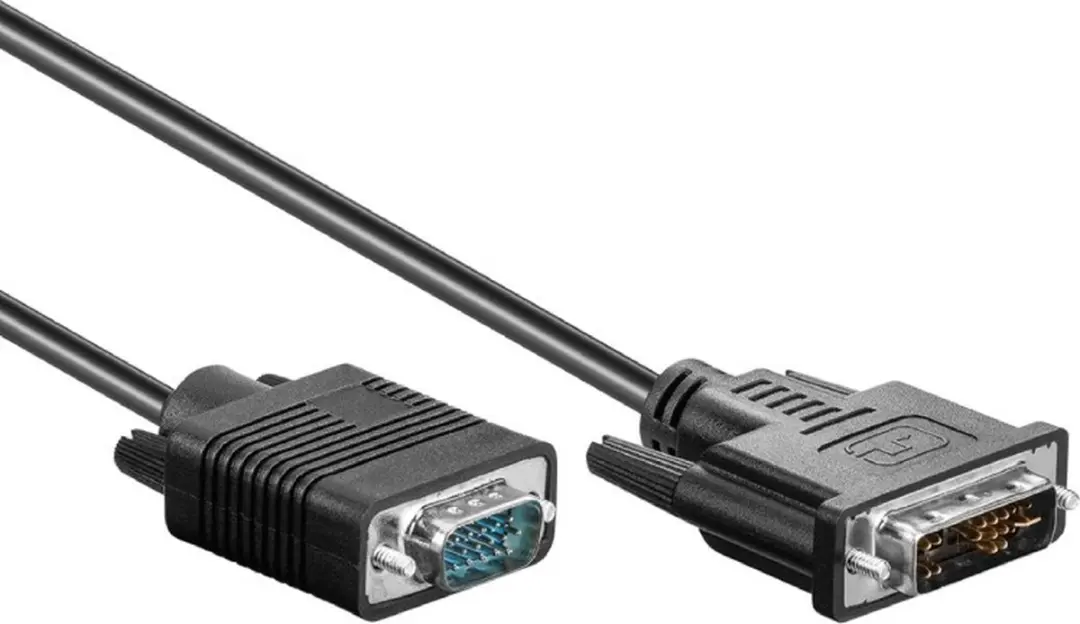 3m DVI-VGA-Kabel, Schwarz [DVI-A 12+5-poliger Stecker -> VGA-Stecker]