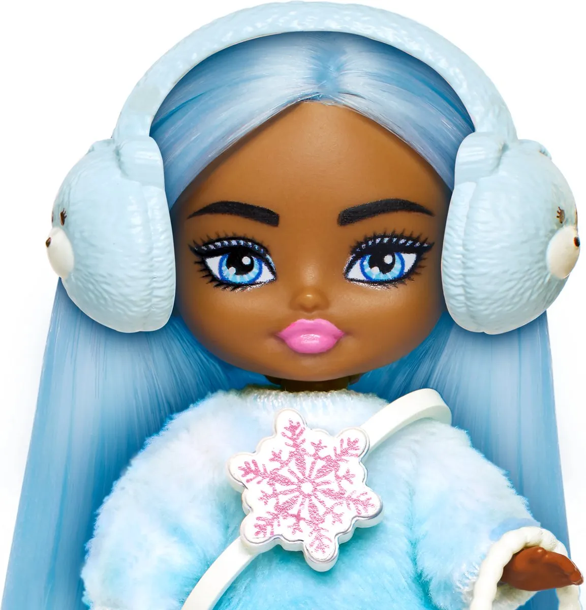 Barbie Extra Fly Mini Pop Fly Snow - Verzamelfiguur 8cm - Meerkleurig