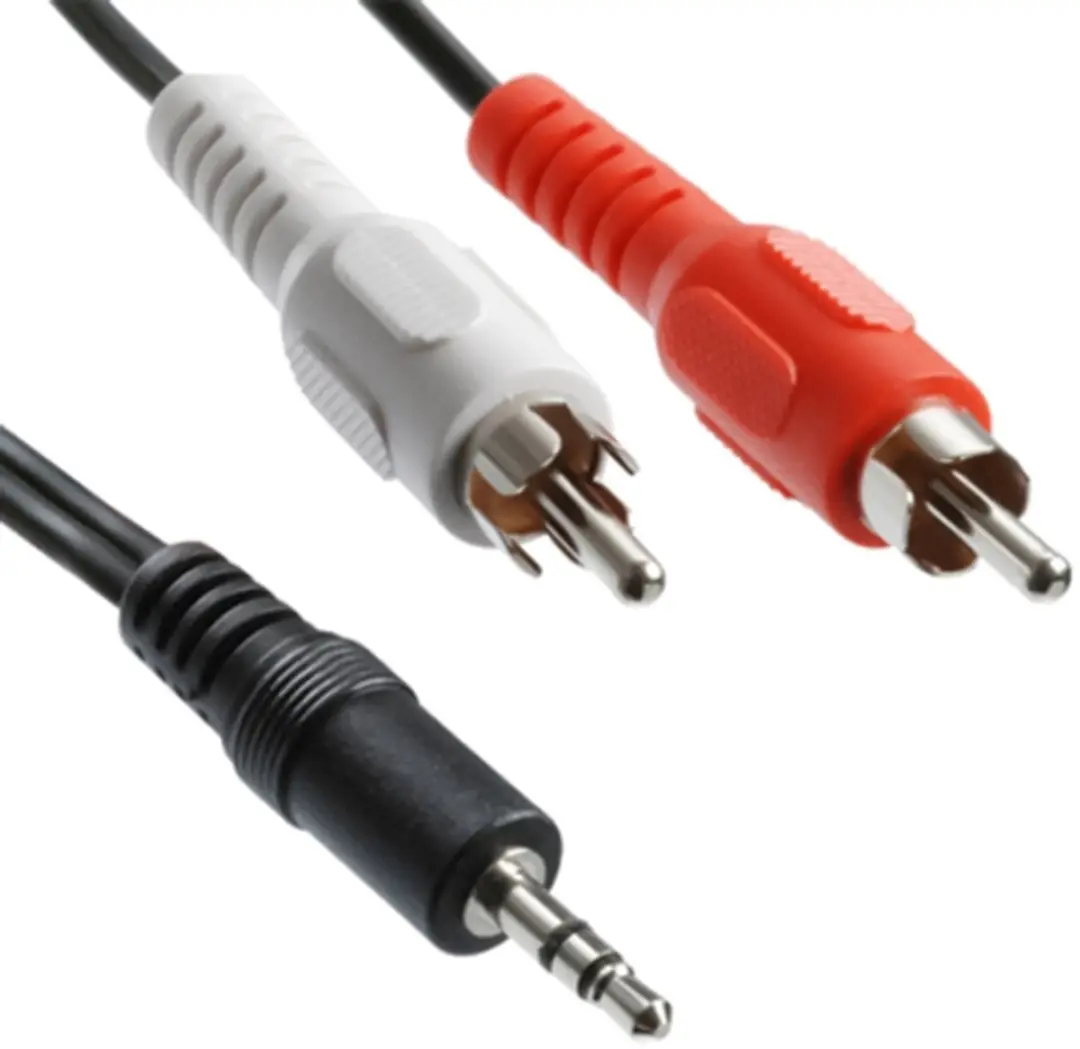 Hoge kwaliteit Jack 3.5mm Stereo to RCA Male Audio Kabel, Lengte: 5m