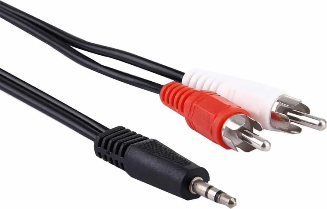Hoge kwaliteit Jack 3.5mm Stereo to RCA Male Audio Kabel, Lengte: 1.5m
