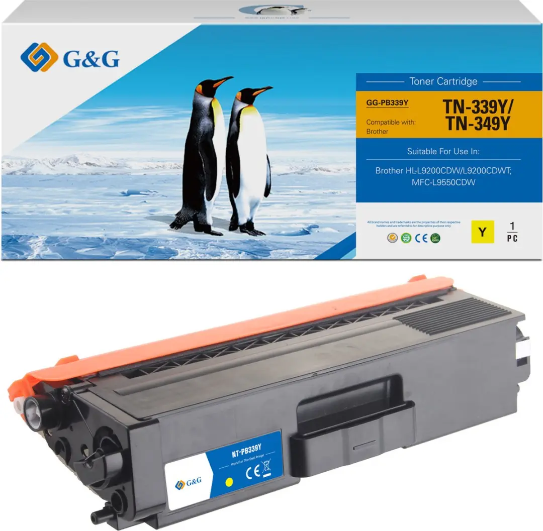 G&G TN900 Toner Compatibel met Brother TN-900 Tonercartridge geel 1 stuk(s) Huis
