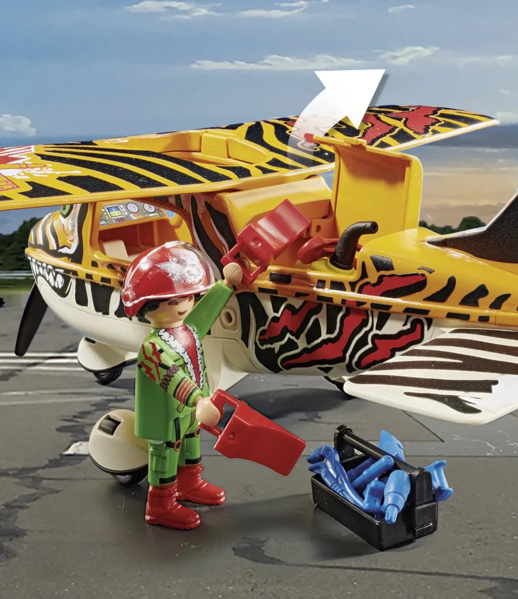 Playmobil Air Stunt Show Propellorvliegtuig Tiger 70902 - Multicolor