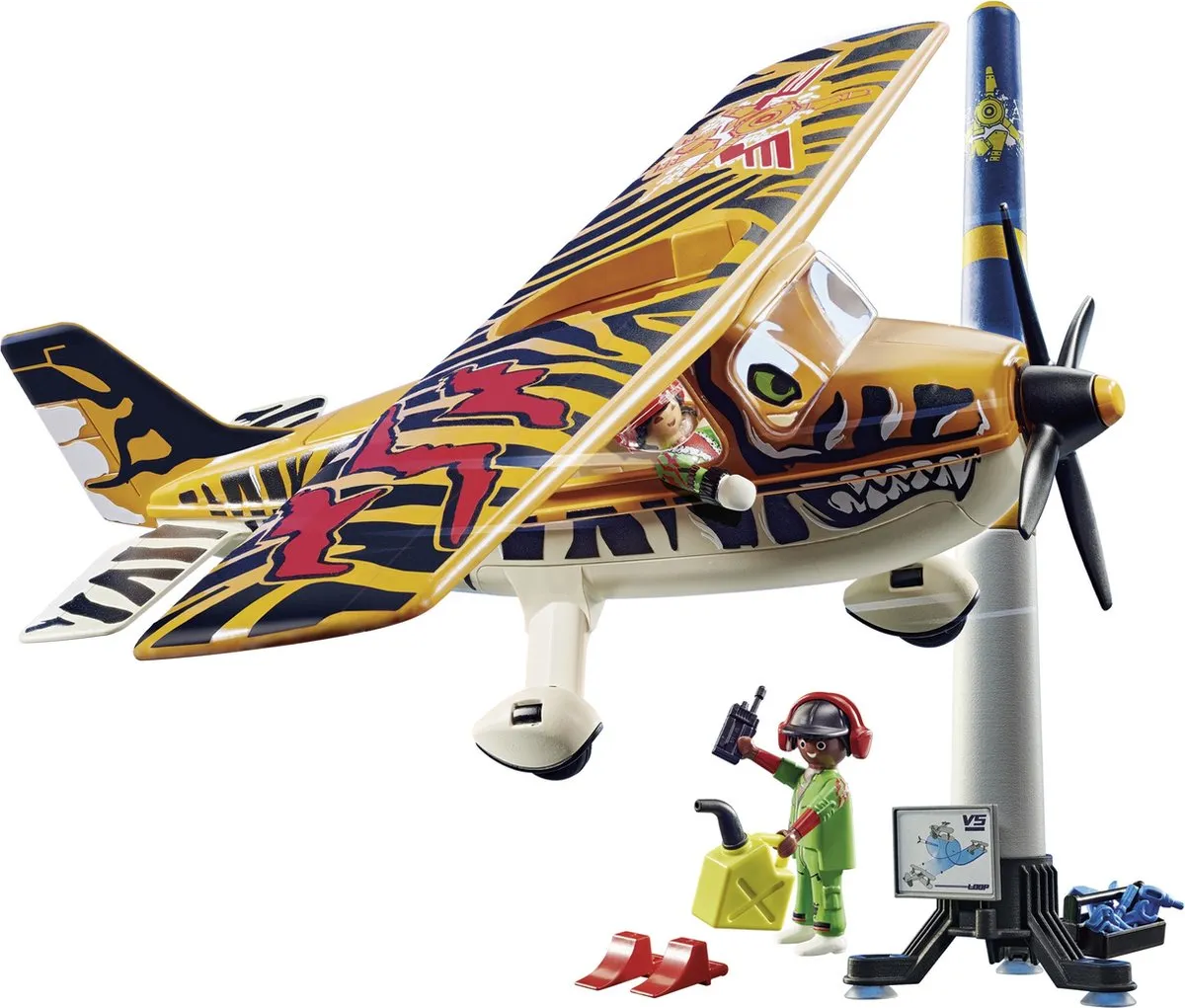 Playmobil Air Stunt Show Propellorvliegtuig Tiger 70902 - Multicolor