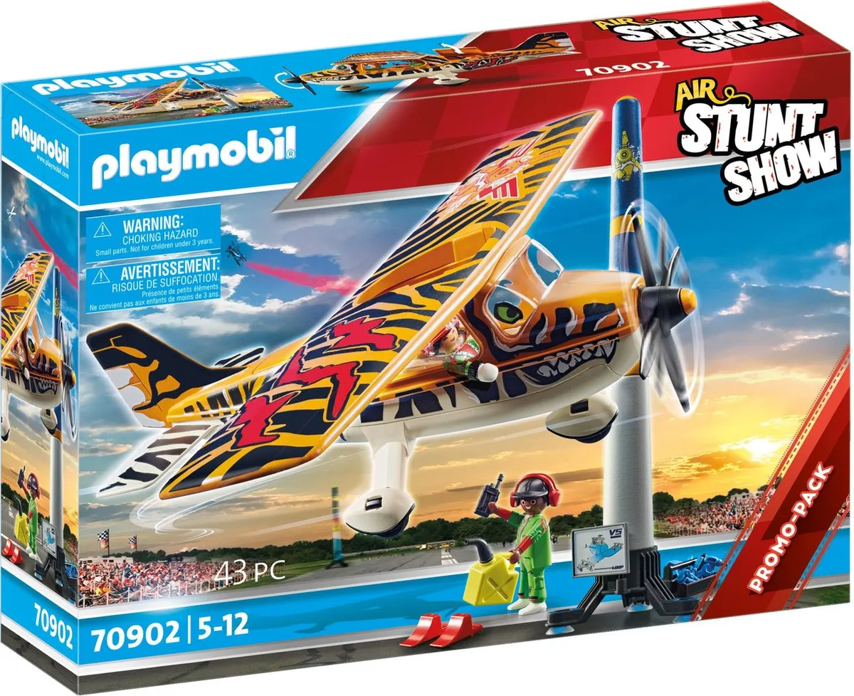Playmobil Air Stunt Show Propellorvliegtuig Tiger 70902