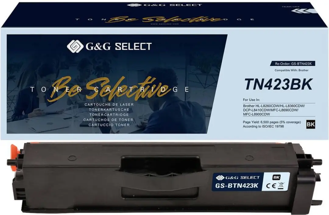 G&G TN-423BK Toner - Zwart - 6500 pagina's