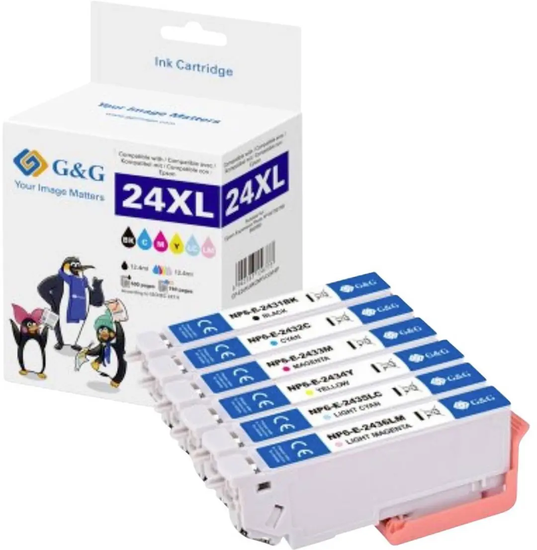 G&G GP-E24XLBKCMYLCLM-6P Inktcartridge
