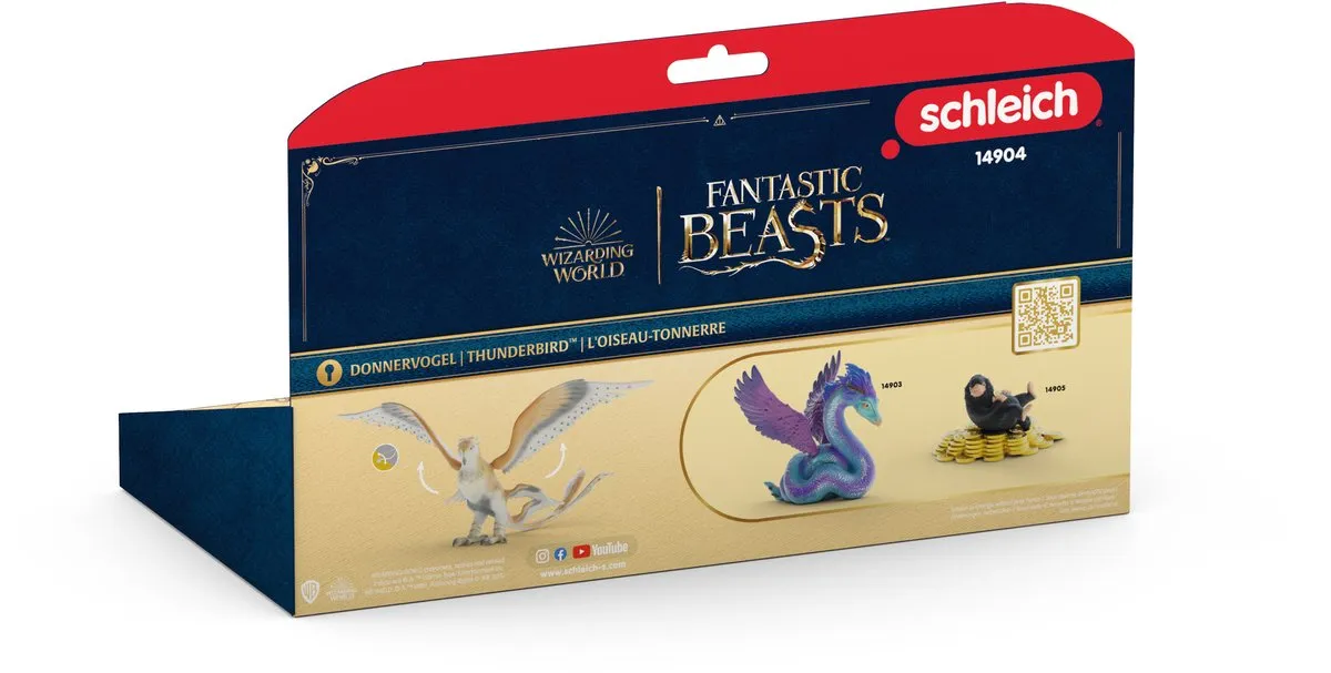 Schleich Wizarding World Dondervogel 14904 - Goud/Grijs/Wit - afbeelding 6 van 6
