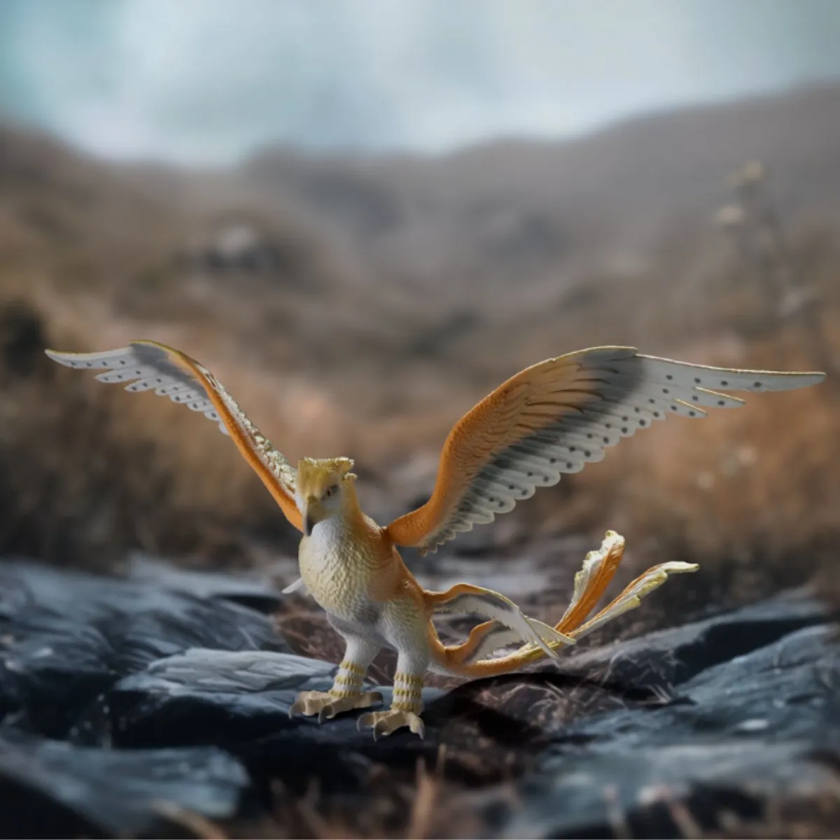 Schleich Wizarding World Dondervogel 14904 - Goud/Grijs/Wit