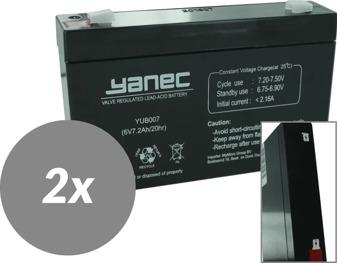 Yanec UPS Batterij Vervangingsset RBC18 (Excl. Kabels)