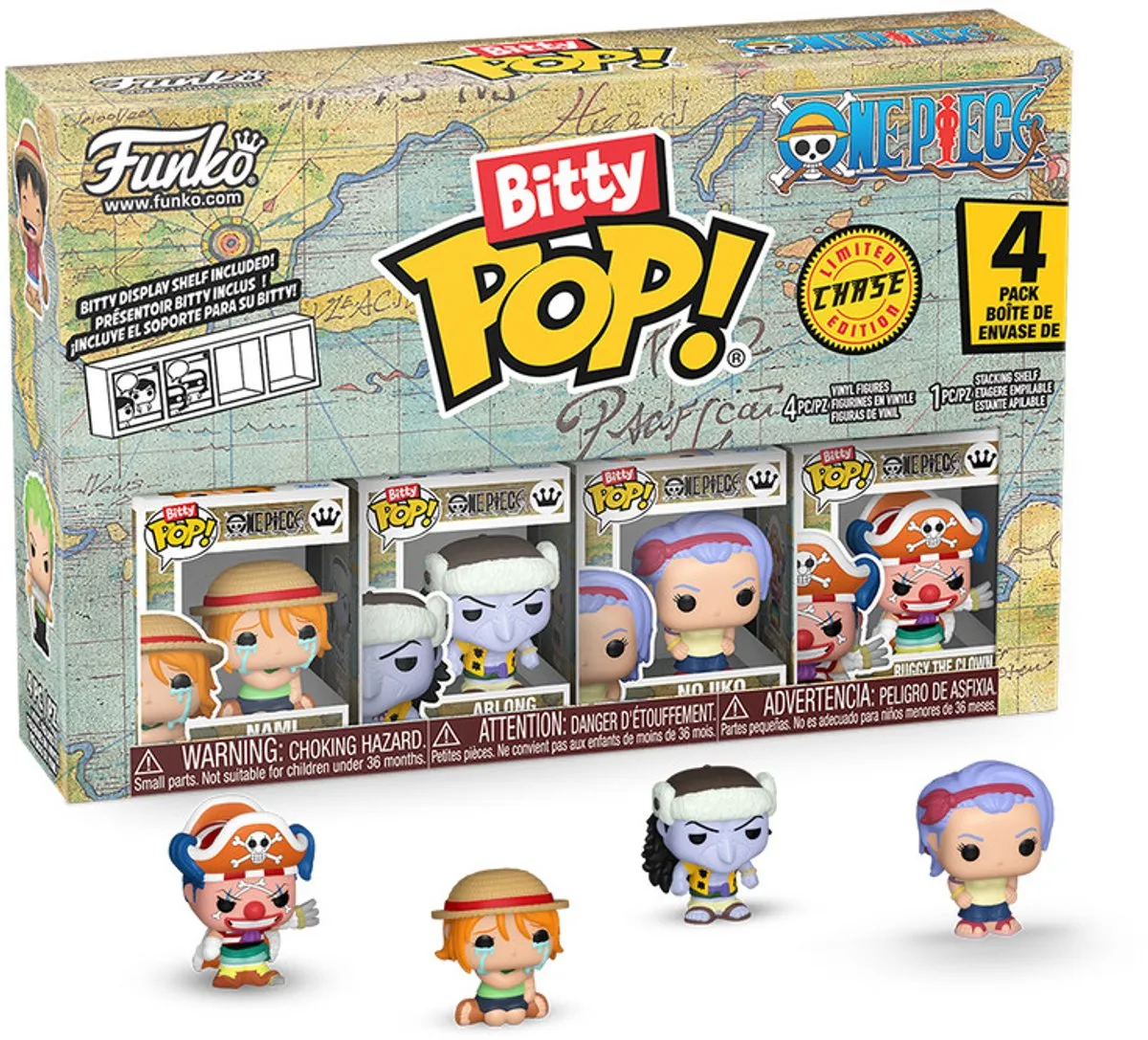 Funko One Piece Nami Bitty Pop! Vinylfiguurtjes - Set van 4