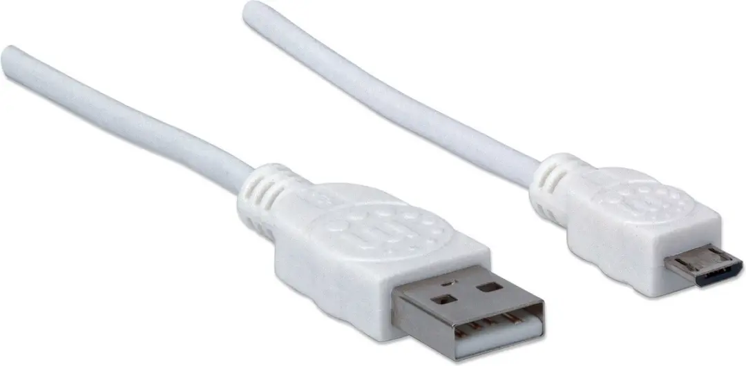 Manhattan 324069 USB-kabel 1,8m - USB A naar Micro-USB B - Wit