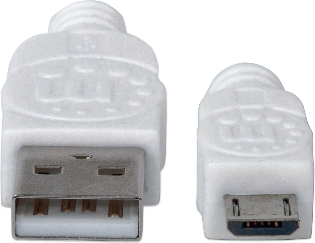 Manhattan 324069 USB-kabel 1,8m - USB A naar Micro-USB B - Wit