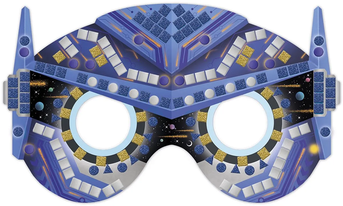 Janod Mozaïek Maskerset - 6 Maskers 900 Stukjes Schuimmozaïek - afbeelding 6 van 6