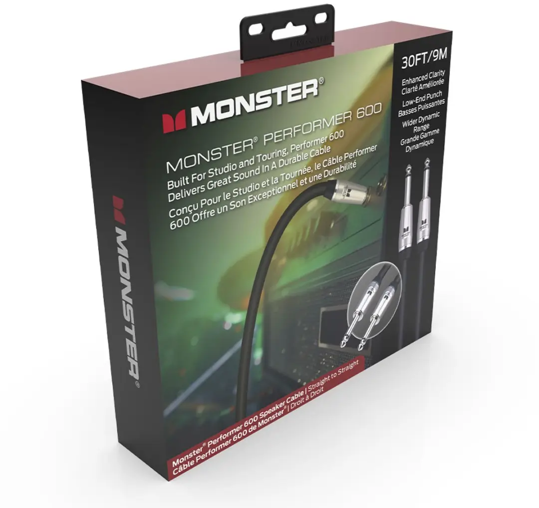 Monster Cable Performer 600 Jack Speakerkabel 9m - Zwart
