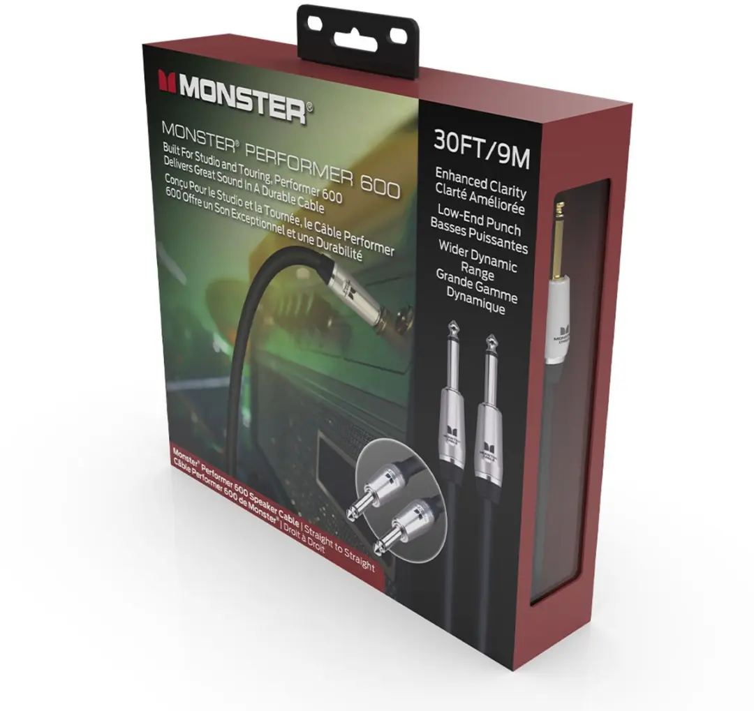 Monster Cable Performer 600 Jack Speakerkabel 9m - Zwart