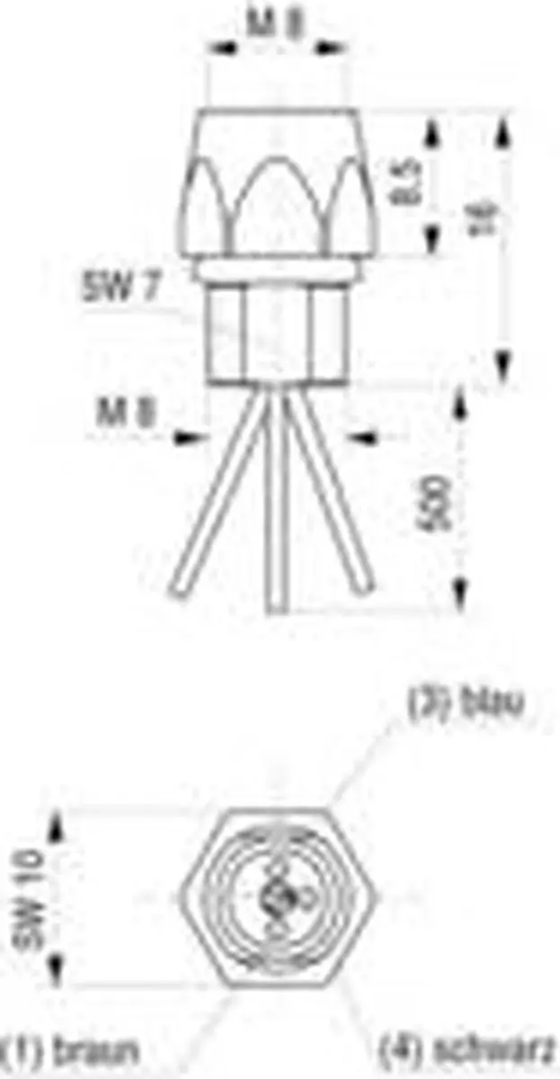 Hirschmann 935 980-000 Sensor/Actuator M8 Connector - 3 Polig - Zwart
