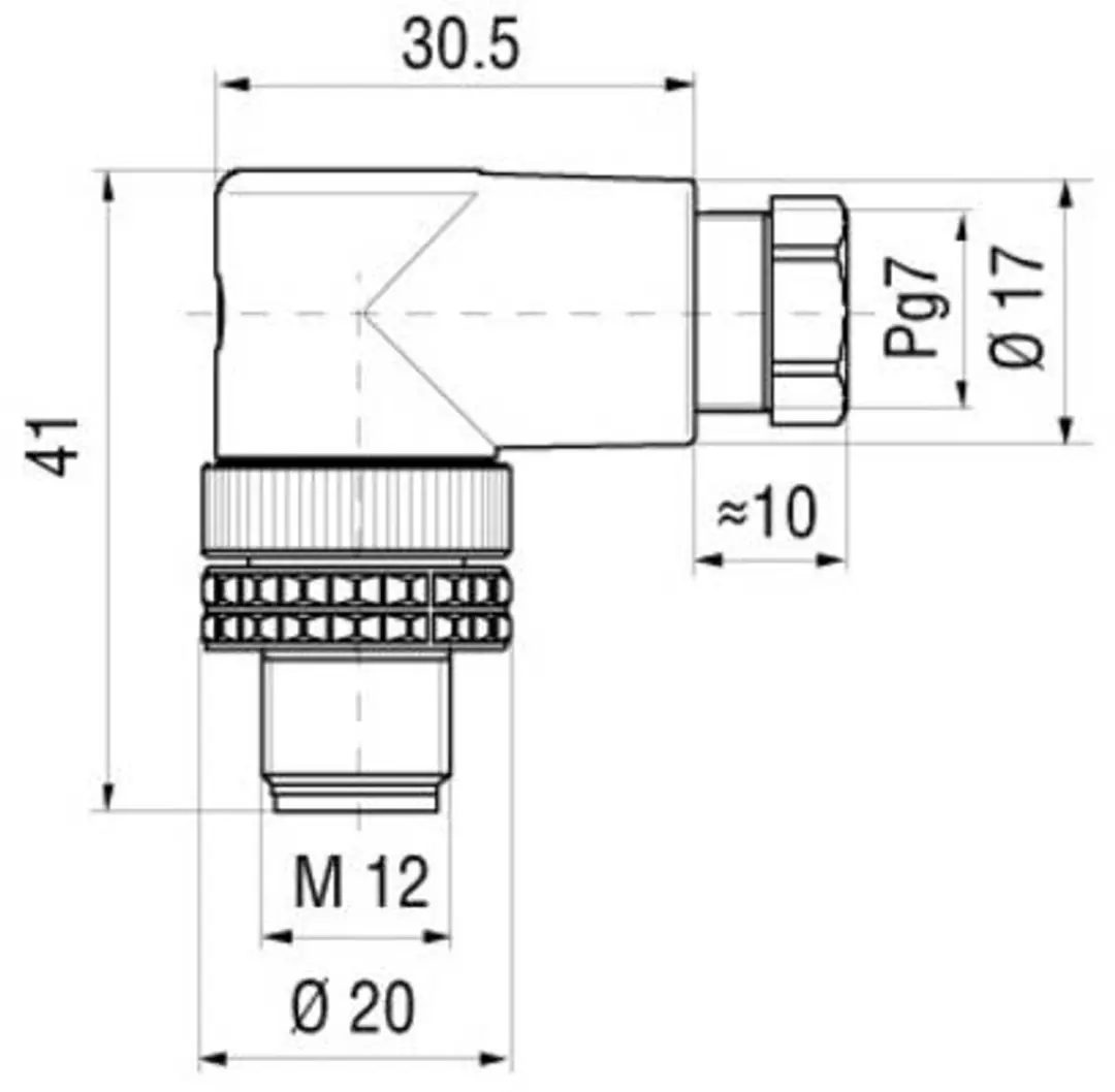 Hirschmann 933 172-100-1 M12 Sensor/Actuator Connector - 4 Polig - Zwart