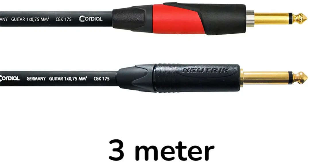 Cordial CSI 3 PP-SILENT Instrumentenkabel 3m - Zwart