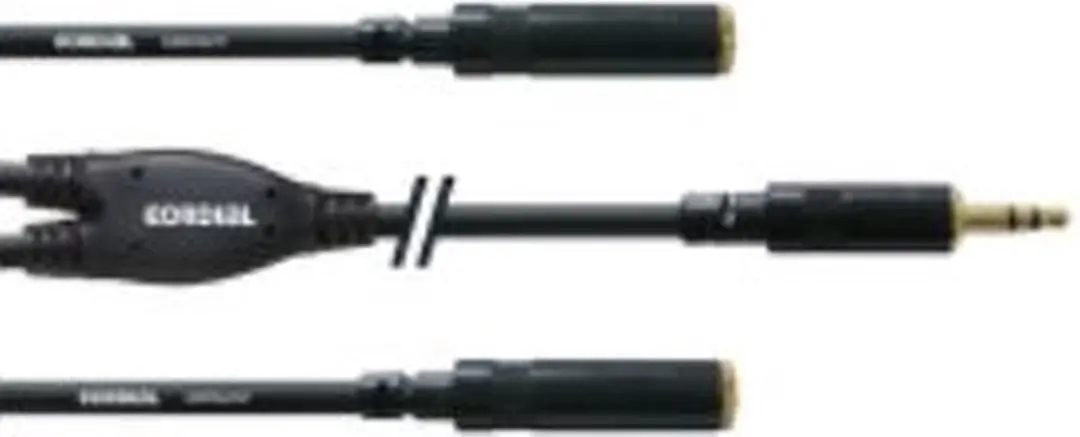 Cordial CFY 0.3 Y-kabel - 2x stereo mini-jack 30cm - Zwart - afbeelding 6 van 6