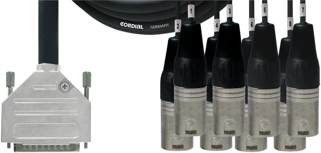 Cordial Economy Multicore D-Sub/XLRm 8-fach, Rean Stecker, 3m