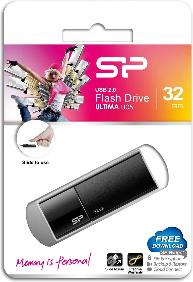 Silicon Power Ultima U05 USB-stick 32GB - Zwart - afbeelding 5 van 6