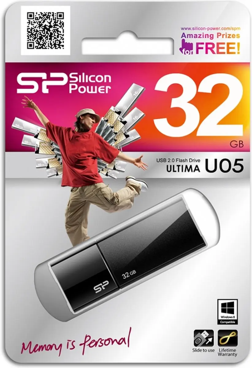 Silicon Power Ultima U05 USB-stick 32GB - Zwart - afbeelding 4 van 6