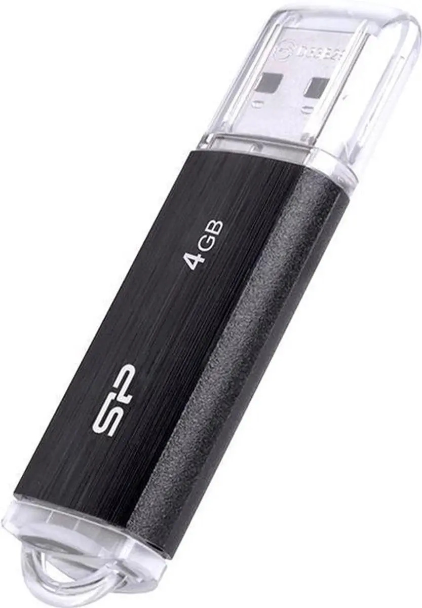 Silicon Power U02 Ultima USB Pendrive 4GB - Zwart