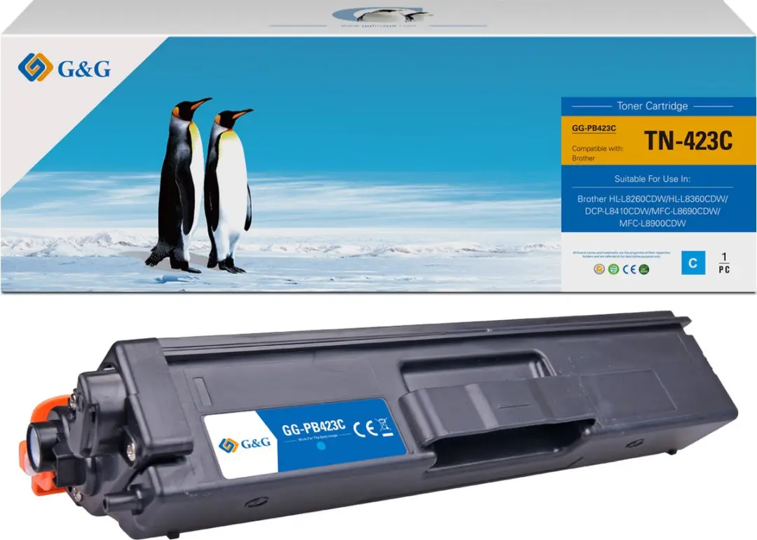G&G TN423 toner Compatibel met Brother TN-423 Tonercartridge Cyaan 1 stuk(s)